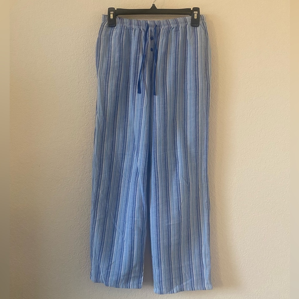 Planet Sleep Flannel Full Length Pajama Pants Stretch Drawstring Waist, Size S